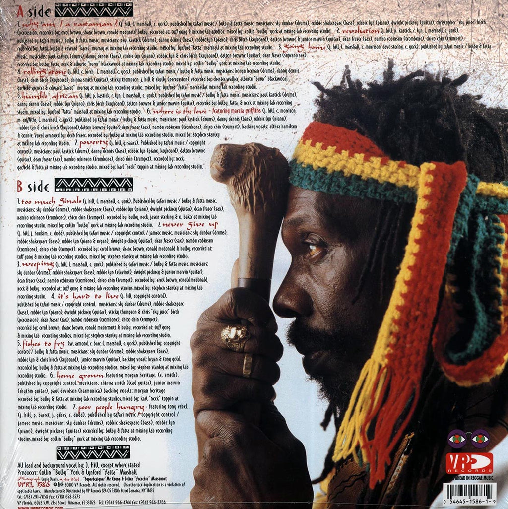 Culture - Humble African vinyl LP back cover