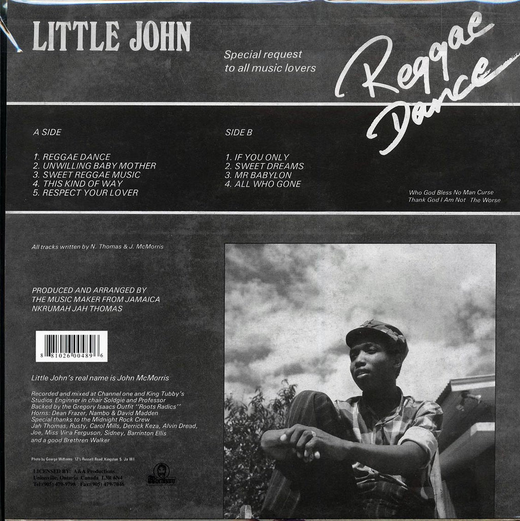 Little John - Reggae Dance: Special Request To All Music Lovers vinyl LP back cover