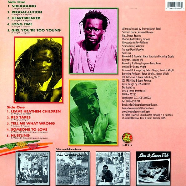 The Mighty Diamonds Struggling LP back cover