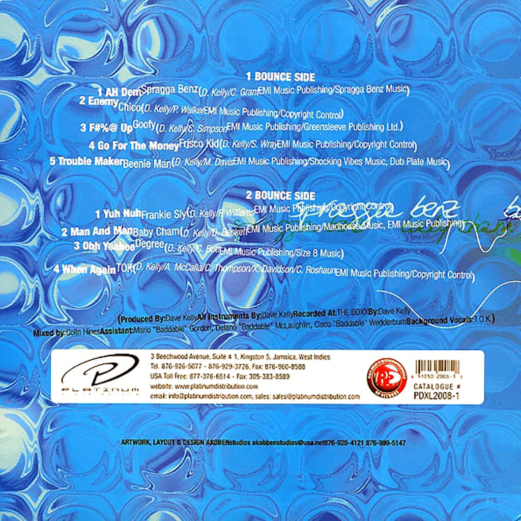 Various - Bounce Rhythm (rhythm: "Bounce") (orig. press) vinyl LP back cover
