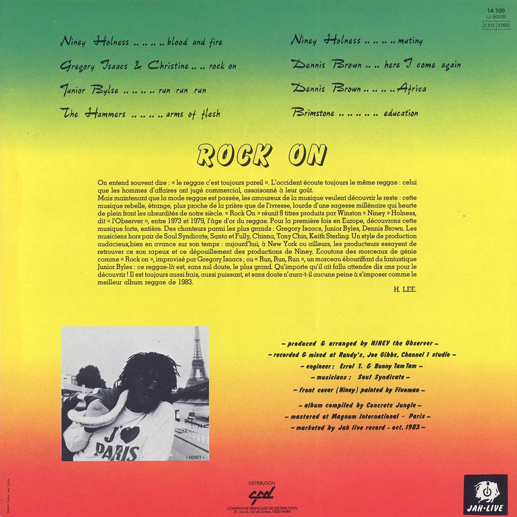 Jr. Byles, The Hammers, Brimstone, Dennis Brown, Niney Holness, Etc. - Rock On vinyl LP back cover