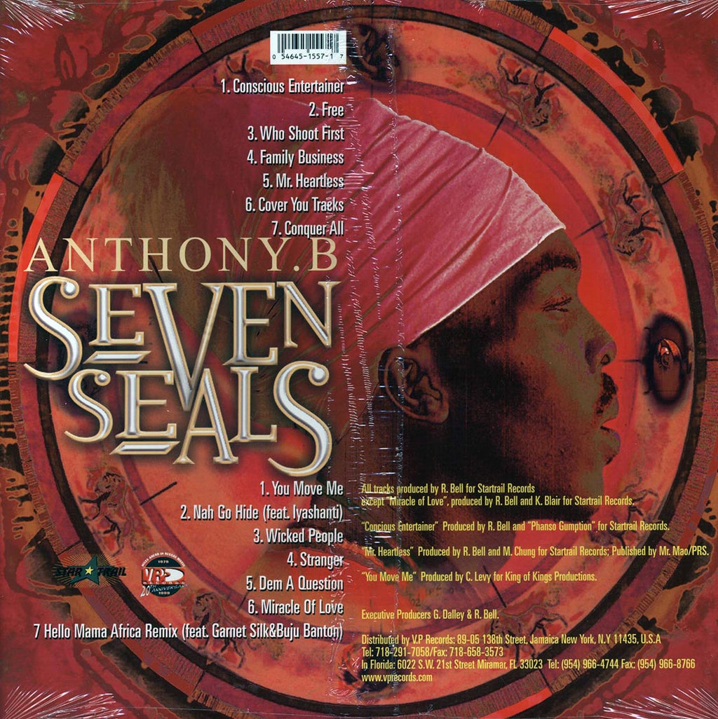 Anthony B - Seven Seals vinyl LP back cover