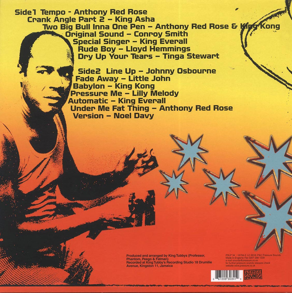 King Kong, Johnny Osbourne, Conroy Smith, King Tubby, Etc. - Firehouse Revolution: King Tubby's Productions In The Digital Era 1985-89 (FIRST PRESS) vinyl LP back cover