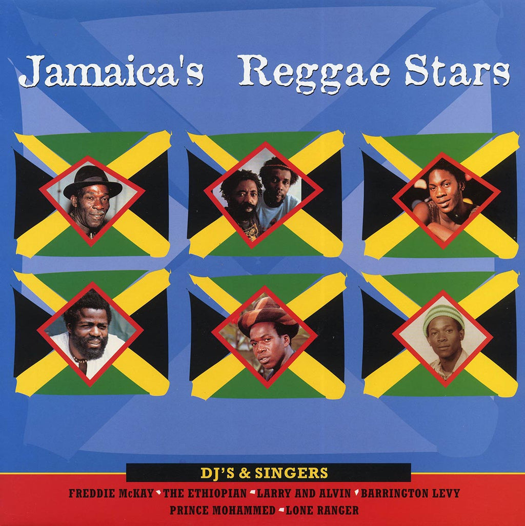 Barrington Levy, Freddie McKay, The Ethiopian, Etc. - Jamaica's Reggae Stars: DJ's & Singers (FIRST PRESS) (orig. press) vinyl LP front cover