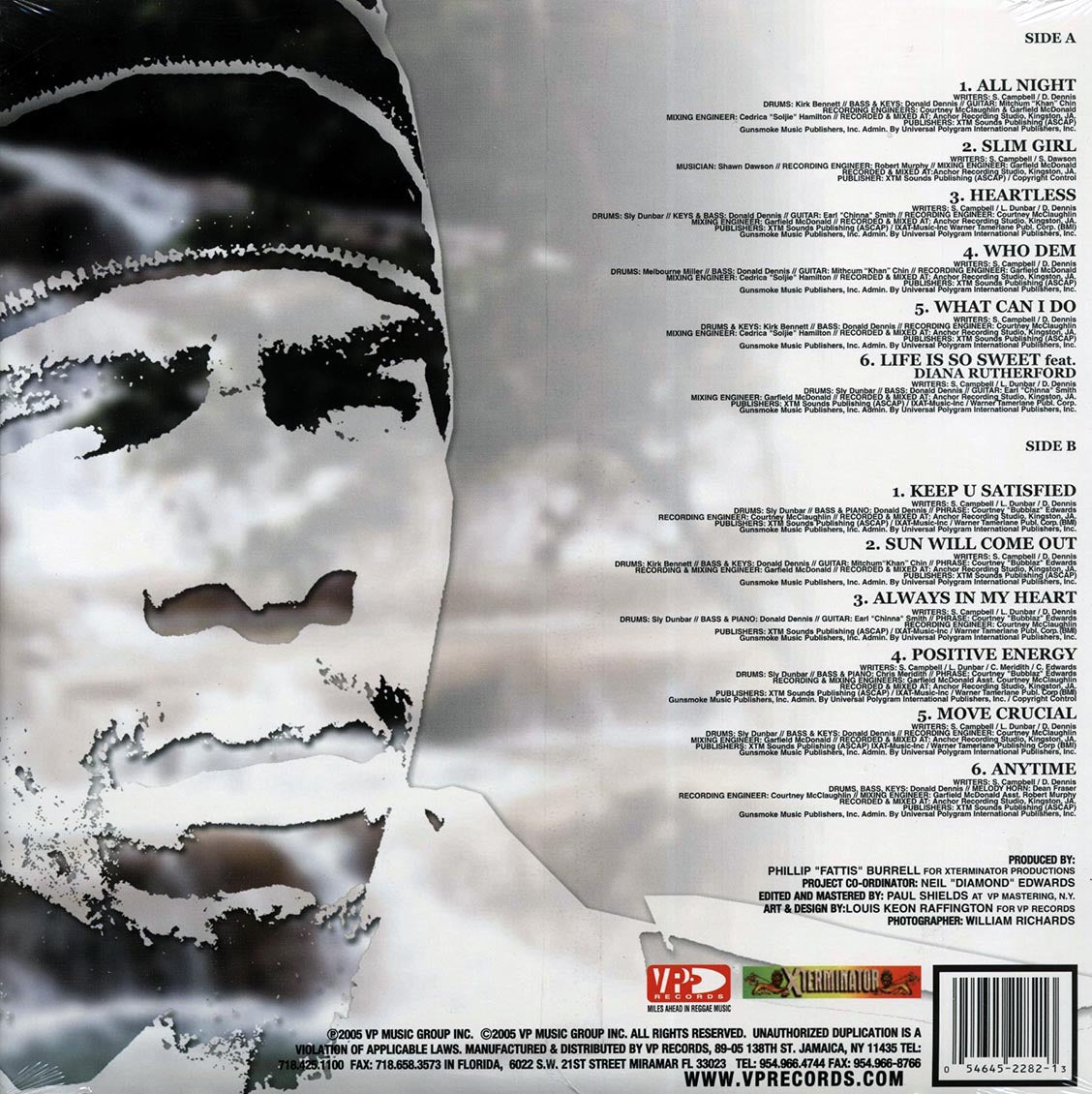 Turbulence - Songs Of Solomon vinyl LP back cover