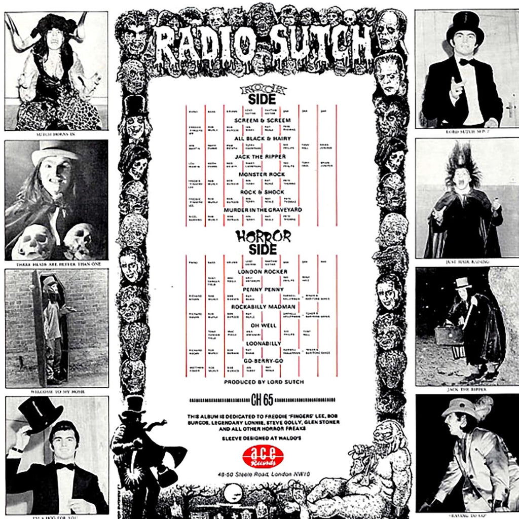 Screaming Lord Sutch - Rock & Horror vinyl LP back cover