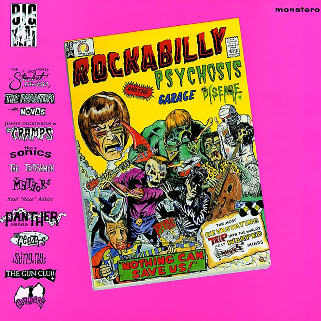 The Cramps, The Sonics, The Trashmen, The Meteors, Etc. - Rockabilly Psychosis And The Garage Disease vinyl LP front cover