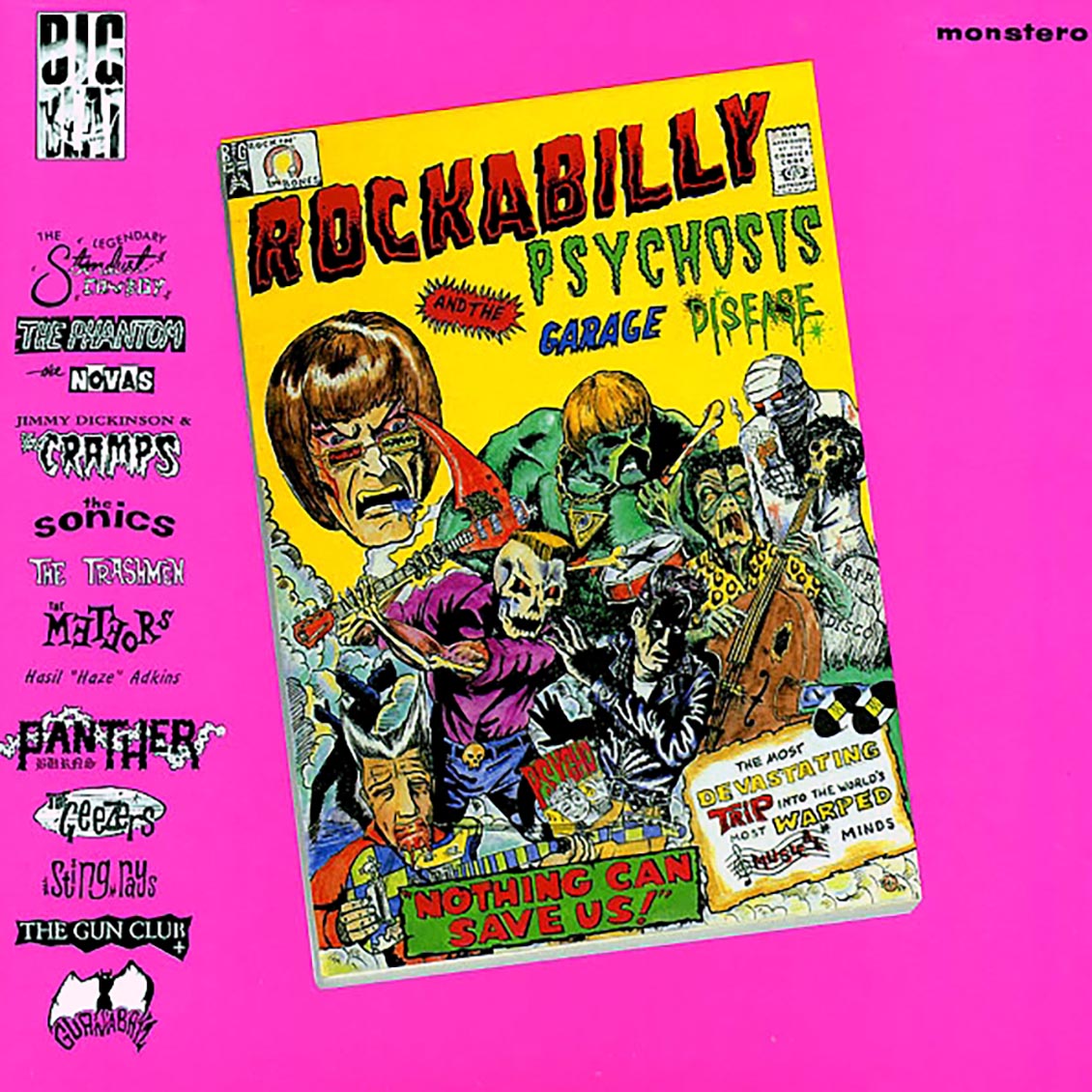 The Cramps, The Sonics, The Trashmen, The Meteors, Etc. - Rockabilly Psychosis And The Garage Disease vinyl LP front cover
