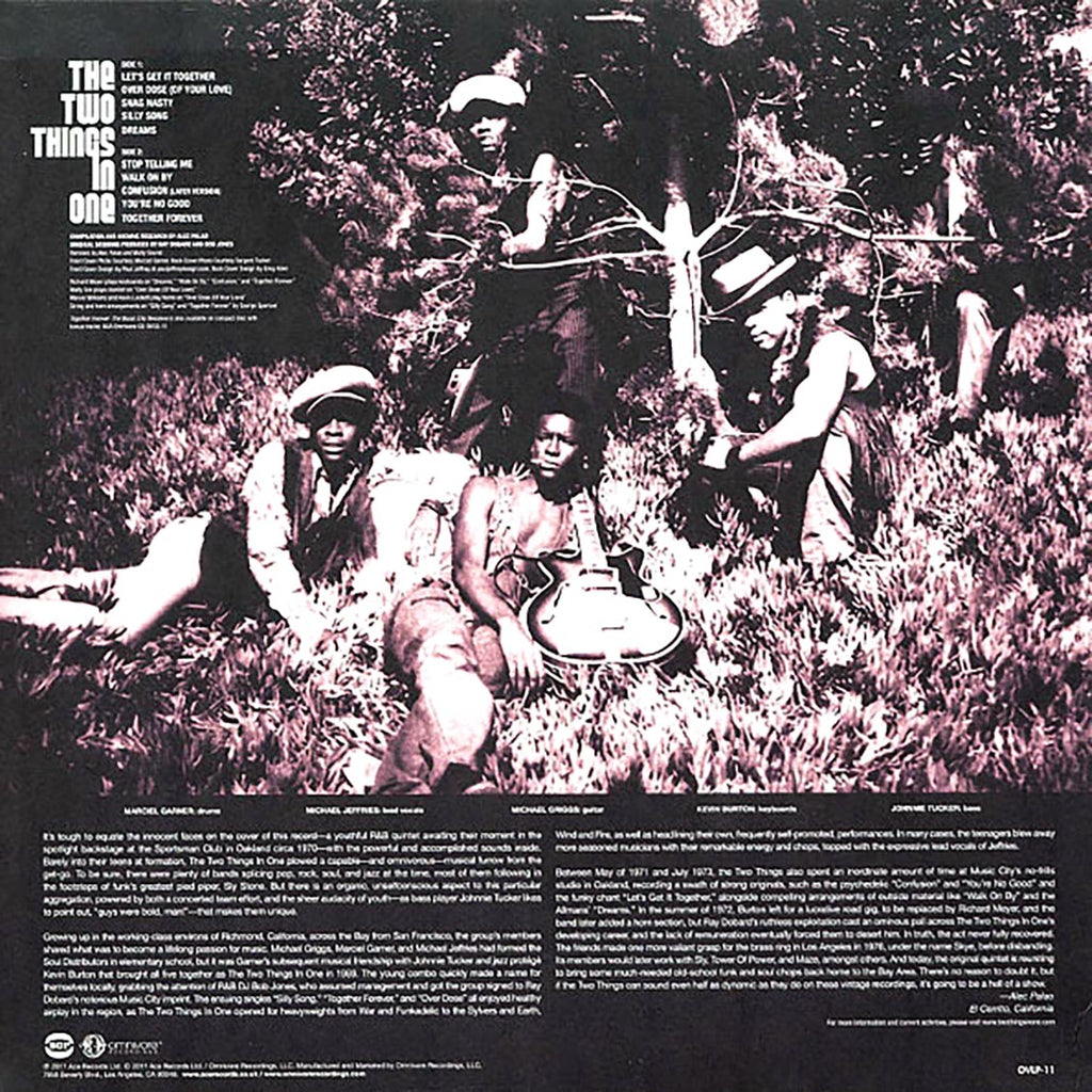 Two Things In One - Together Forever: The Music City Sessions vinyl LP back cover