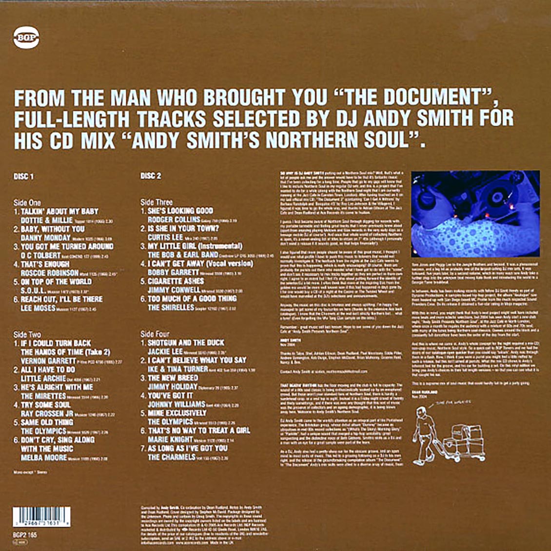 Ike & Tina Turner, Dottie & Millie, The Mirette's, Etc. - Andy Smith's Northern Soul (2xLP) vinyl LP back cover