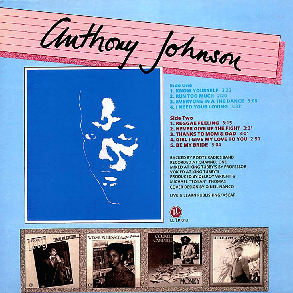 Anthony Johnson - Reggae Feeling vinyl LP back cover