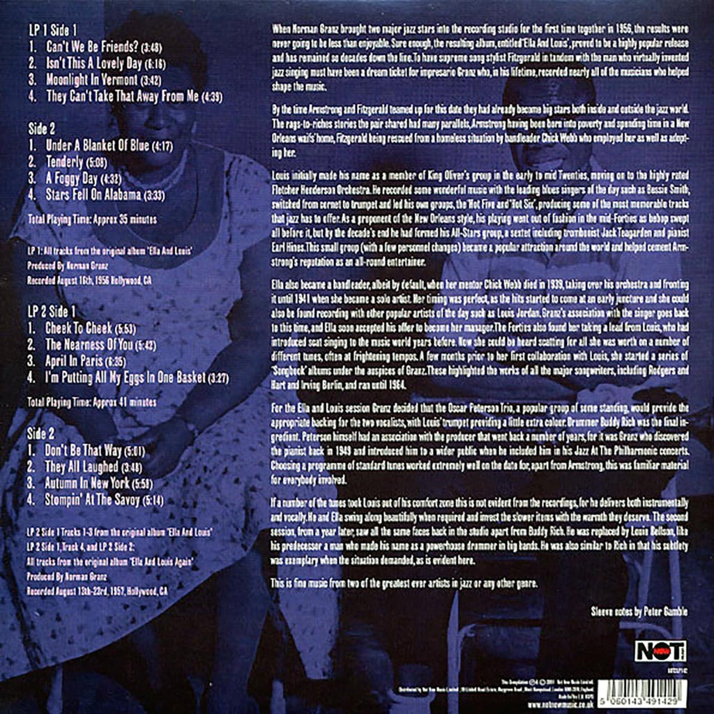 Ella Fitzgerald, Louis Armstrong - Ella & Louis Together (2xLP) (180g) vinyl LP back cover
