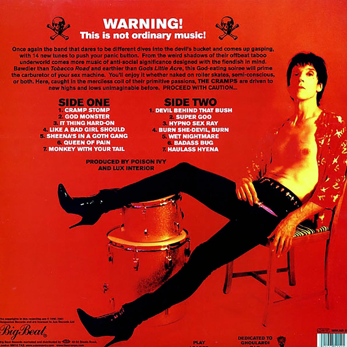 The Cramps - Big Beat From Badsville (180g) vinyl LP back cover