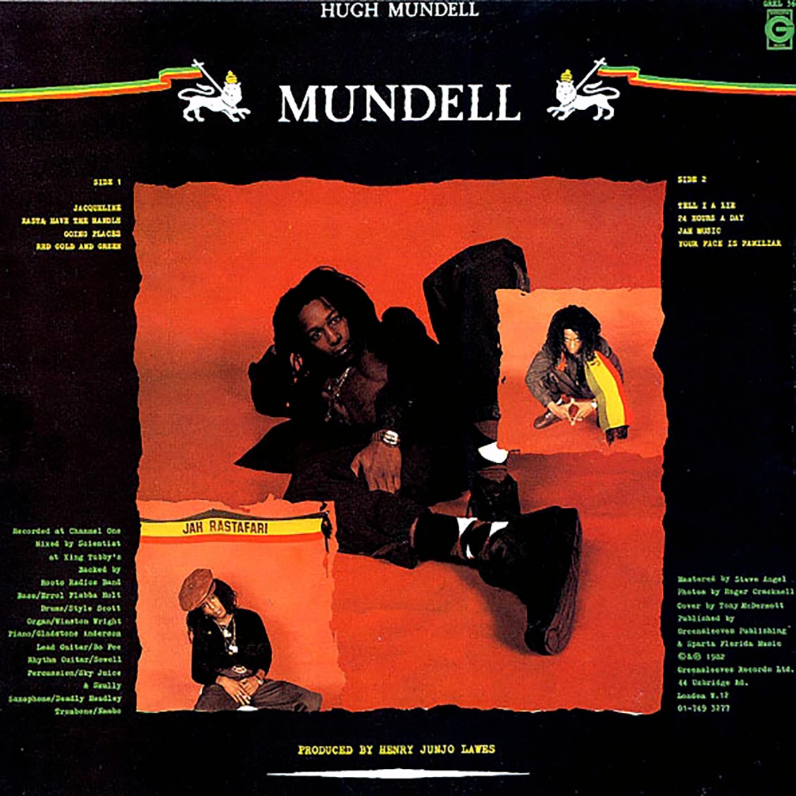 Hugh Mundell - Mundell vinyl LP back cover