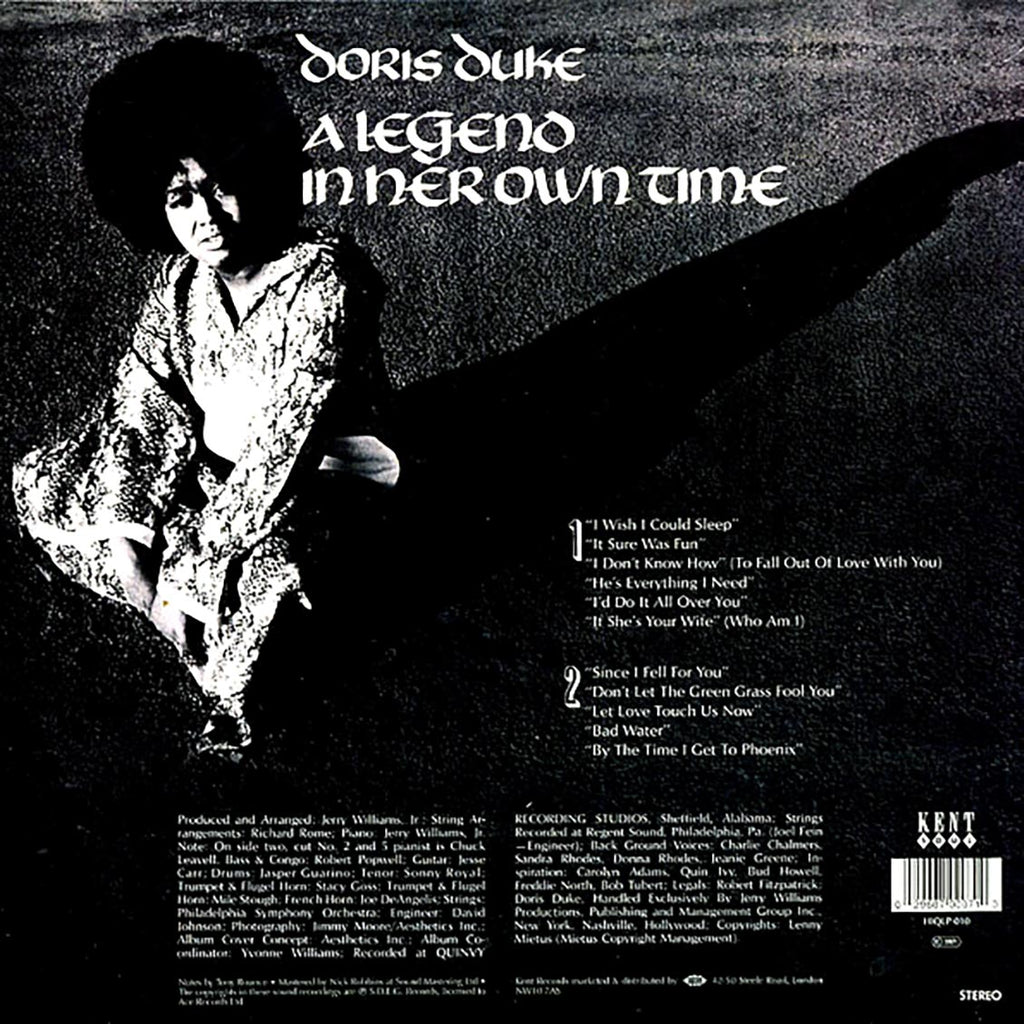 Doris Duke - A Legend In Her Own Time (180g) (colored vinyl) vinyl LP back cover