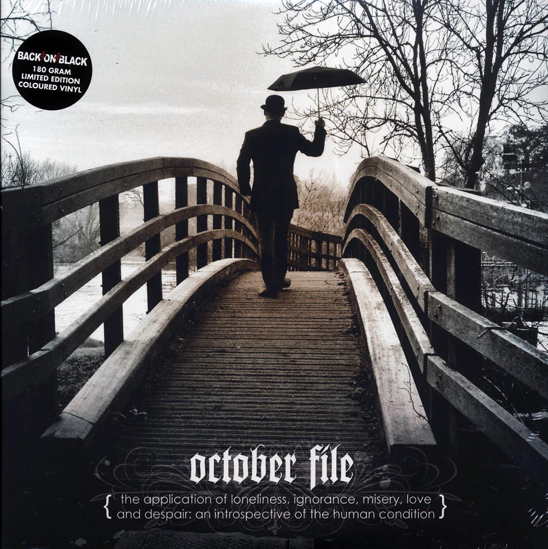October File - The Application Of Loneliness, Ignorance, Misery, Love And Despair: An Introspective Of The Human Condition (2xLP) (180g) (colored vinyl) vinyl LP front cover