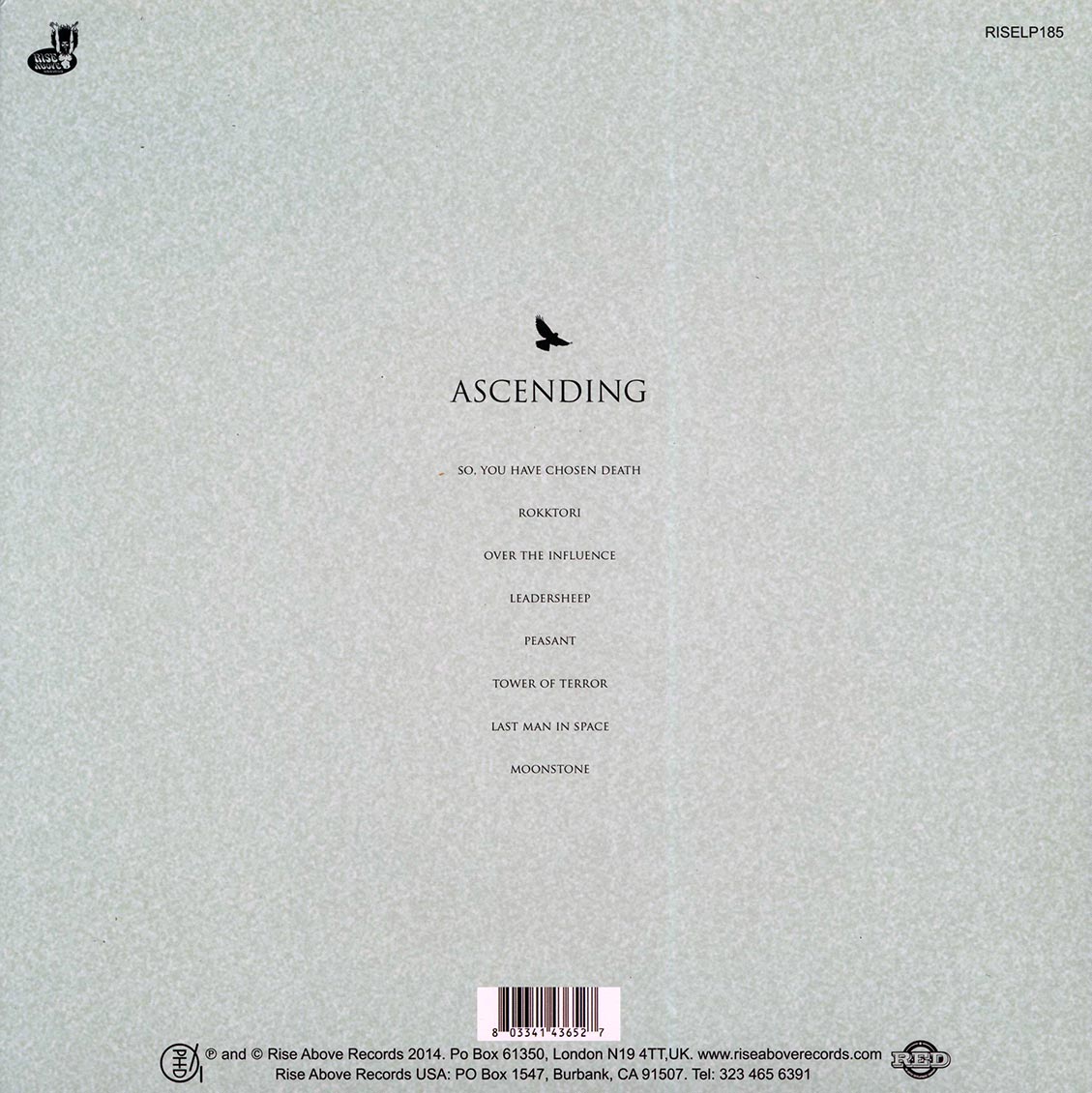 Saturn - Ascending: Live In Space (180g) vinyl LP back cover