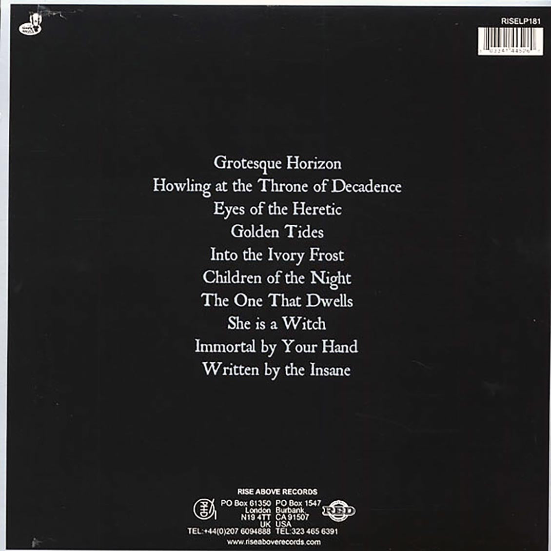 Death Penalty - Death Penalty (2xLP) (180g) vinyl LP back cover