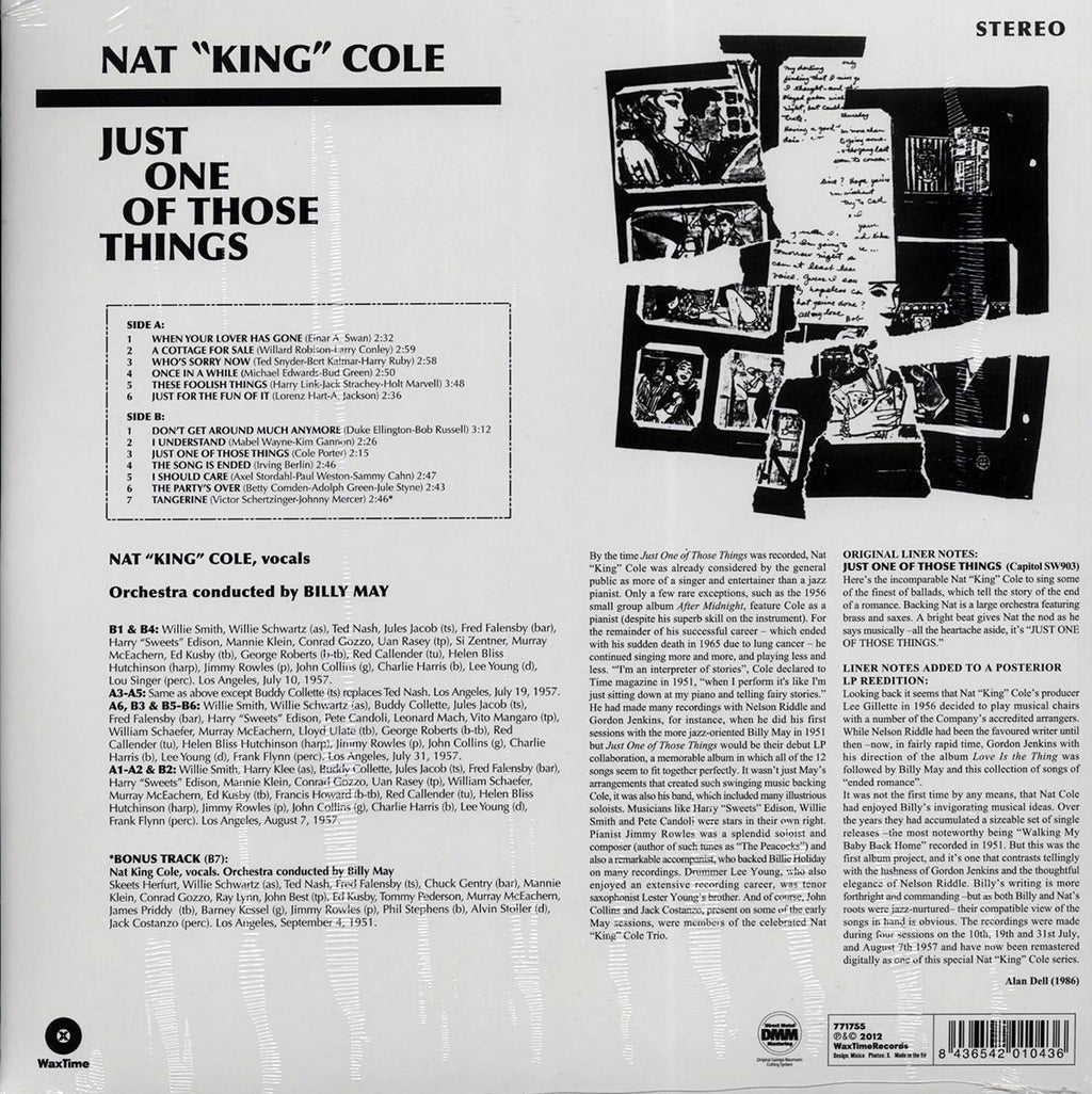 Nat King Cole - Just One Of Those Things (+4 bonus tracks) (ltd. ed.) (180g) (remastered) vinyl LP back cover