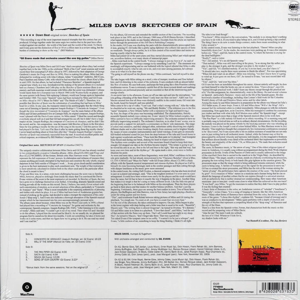 Miles Davis - Sketches Of Spain (+bonus track) (ltd. ed.) (180g) vinyl LP back cover