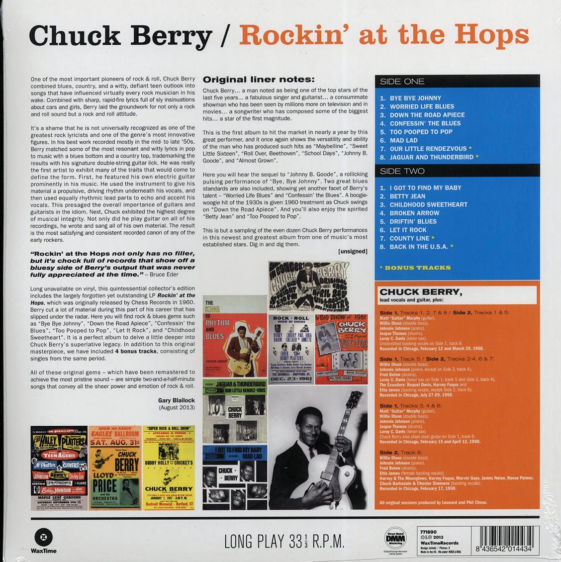 Chuck Berry - Rockin' At The Hops (ltd. ed.) (180g) vinyl LP back cover