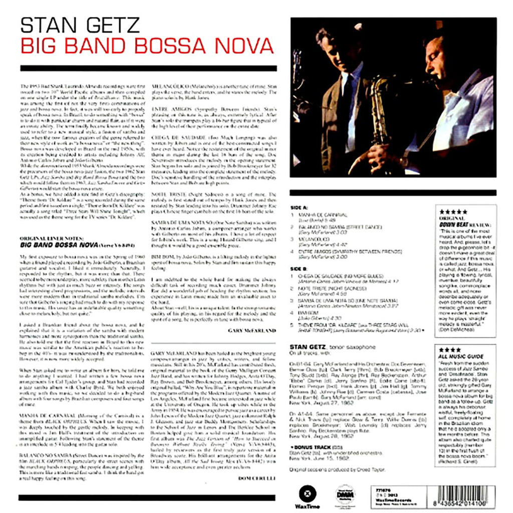 Stan Getz - Big Band Bossa Nova (+bonus track) (ltd. ed.) (180g) vinyl LP back cover