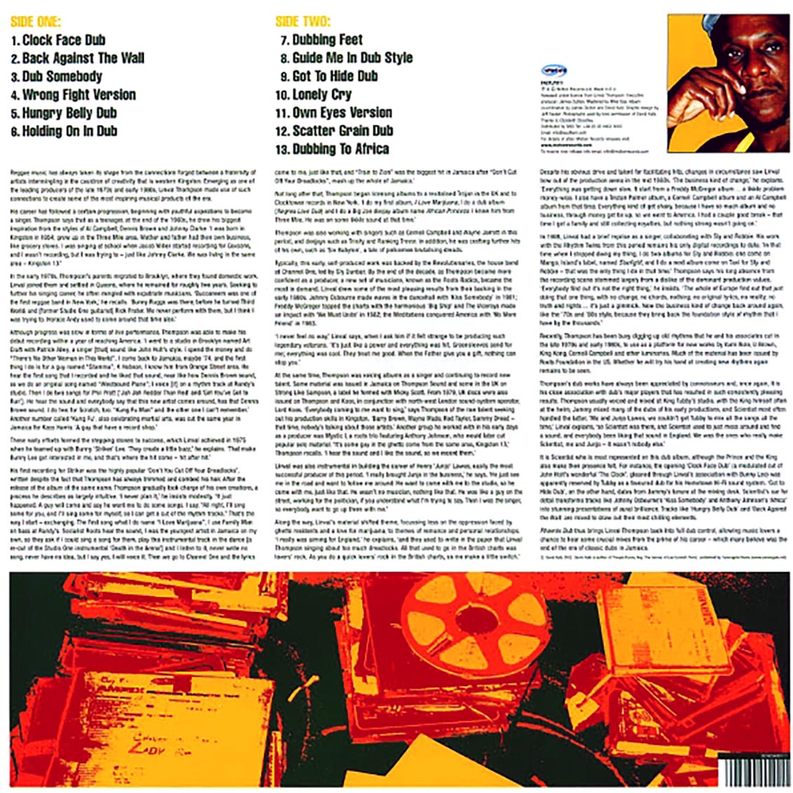 Linval Thompson - Phoenix Dub vinyl LP back cover