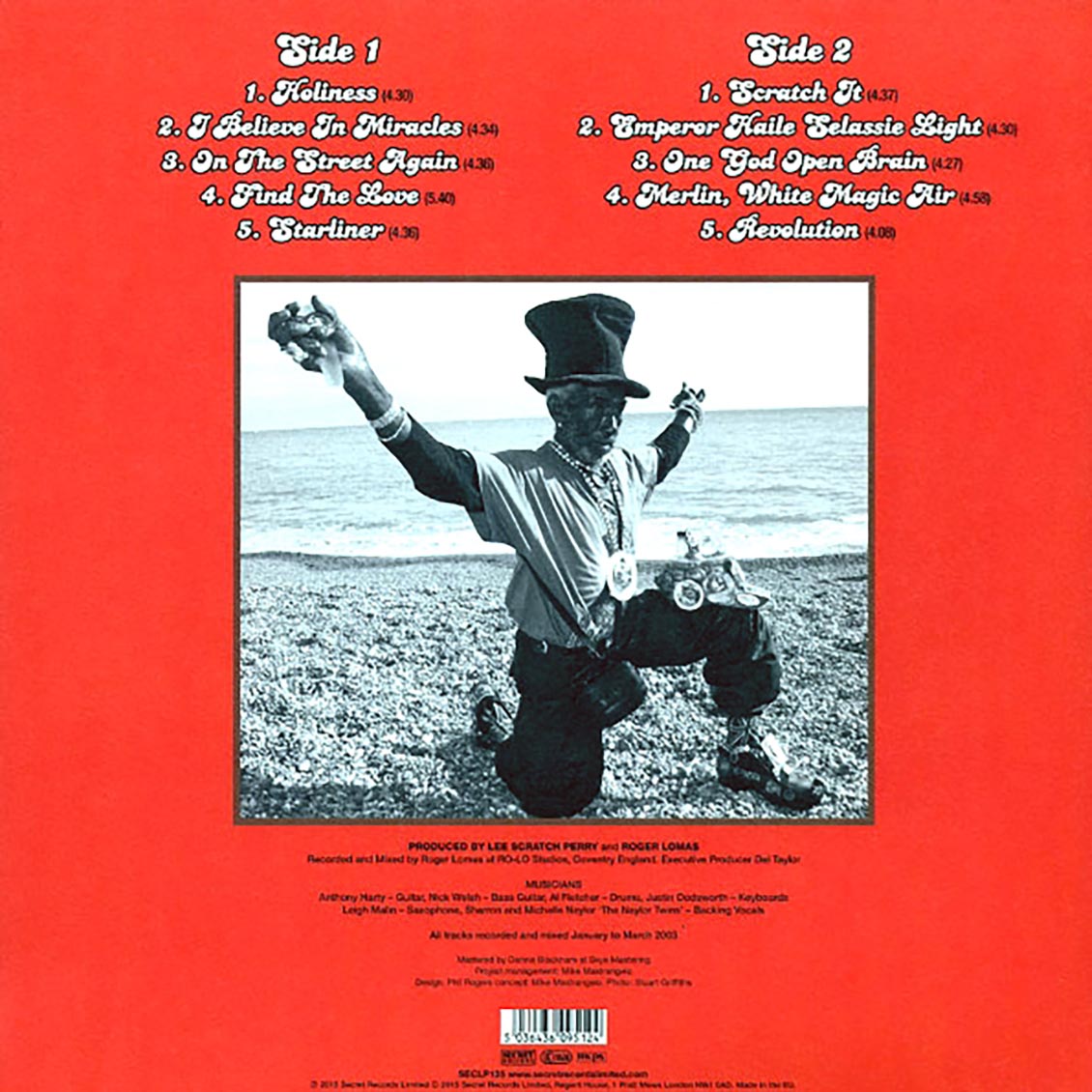 Lee Perry - Holiness Righteousness (RSD 2015) (180g) vinyl LP back cover