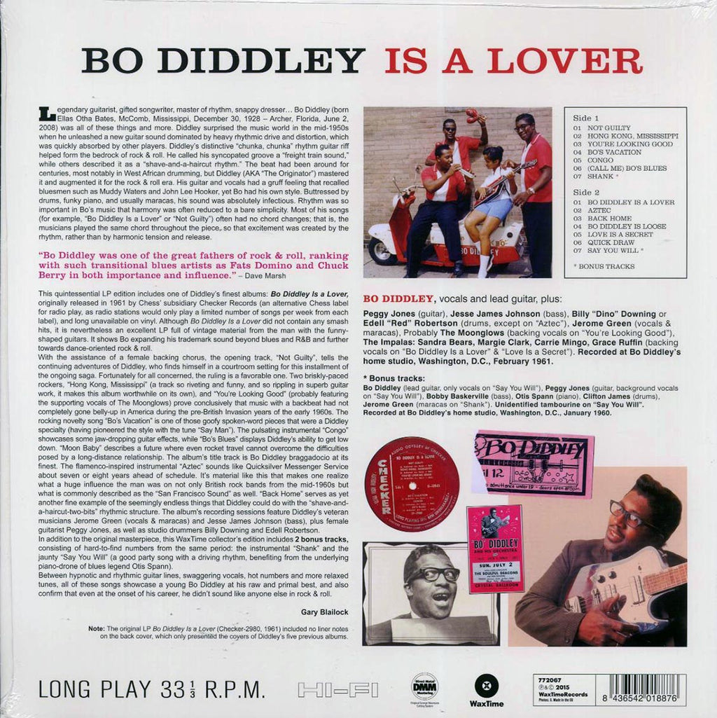 Bo Diddley - Bo Diddley Is A Lover (ltd. ed.) (180g) vinyl LP back cover