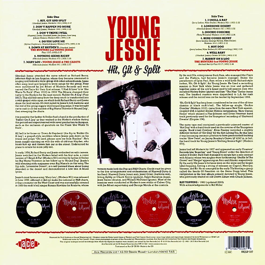 Young Jessie - Hit, Git & Split (180g) vinyl LP back cover