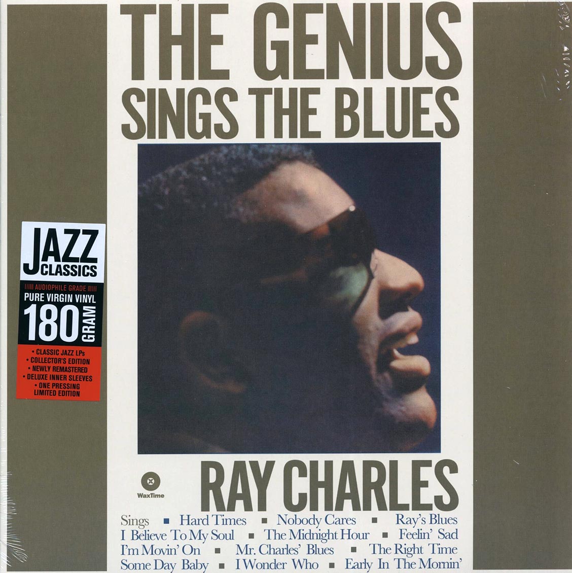 Ray Charles - The Genius Sings The Blues (+bonus track) (ltd. ed.) (180g) vinyl LP front cover