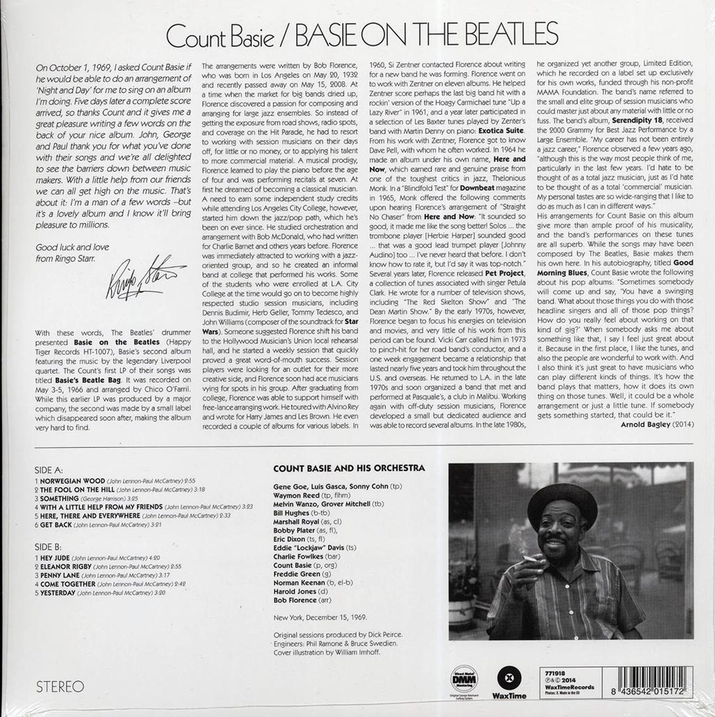 Count Basie - Basie On The Beatles (ltd. ed.) (180g) vinyl LP back cover