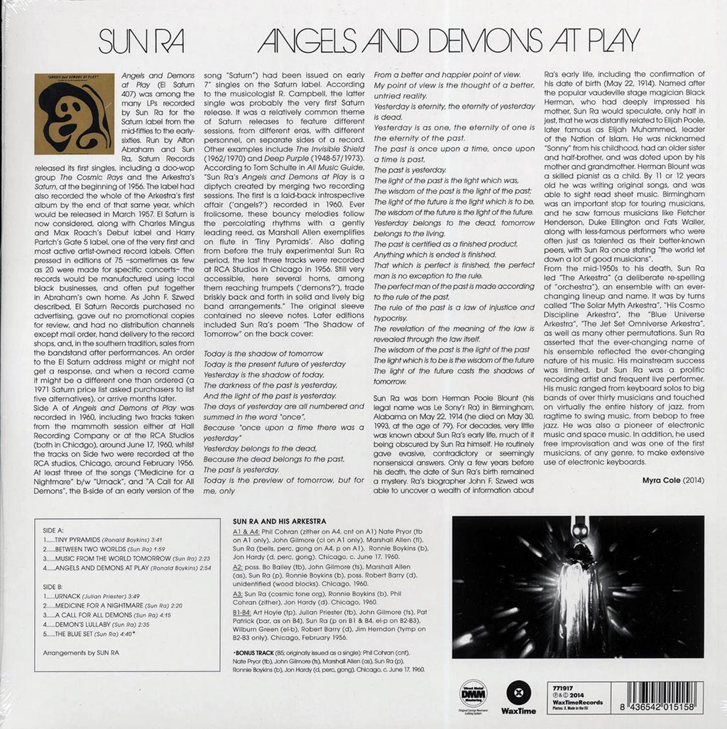 Sun Ra - Angels And Demons At Play (+bonus track) (ltd. ed.) (180g) vinyl LP back cover