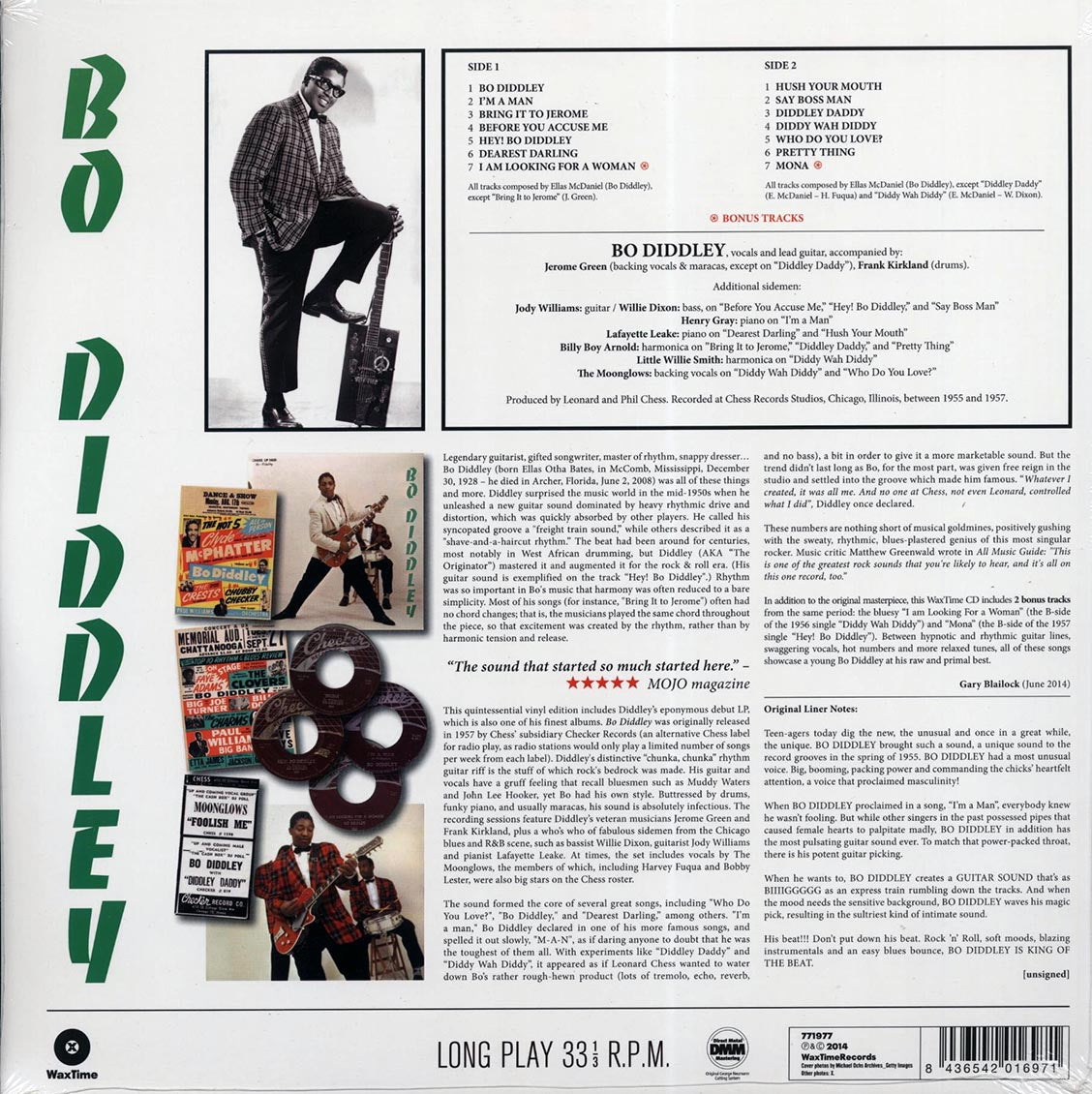 Bo Diddley - Bo Diddley (ltd. ed.) (180g) vinyl LP back cover