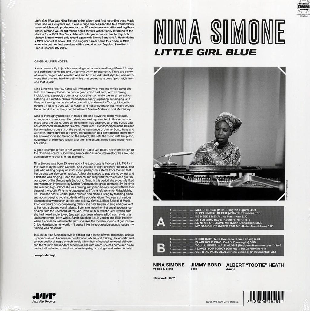 Nina Simone - Little Girl Blue (ltd. ed.) (180g) vinyl LP back cover