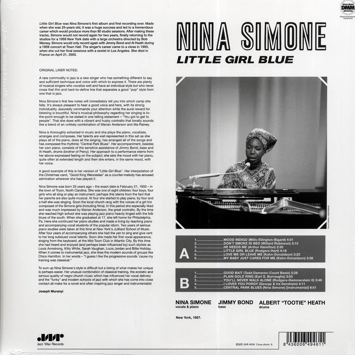 Nina Simone - Little Girl Blue (ltd. ed.) (180g) vinyl LP back cover