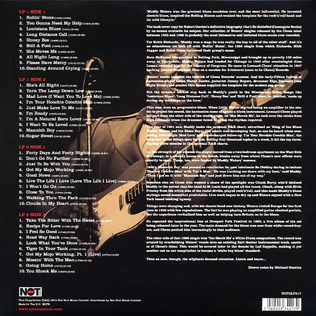 Muddy Waters - The Chess Singles Collection (40 tracks) (2xLP) (180g) vinyl LP back cover