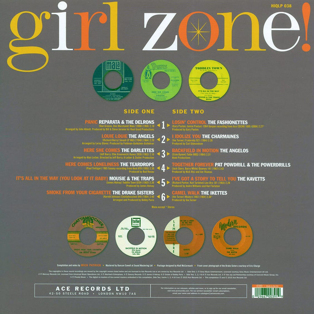 The Ikettes, The Fashionettes, The Darlettes, Etc. - Girl Zone! (180g) vinyl LP back cover