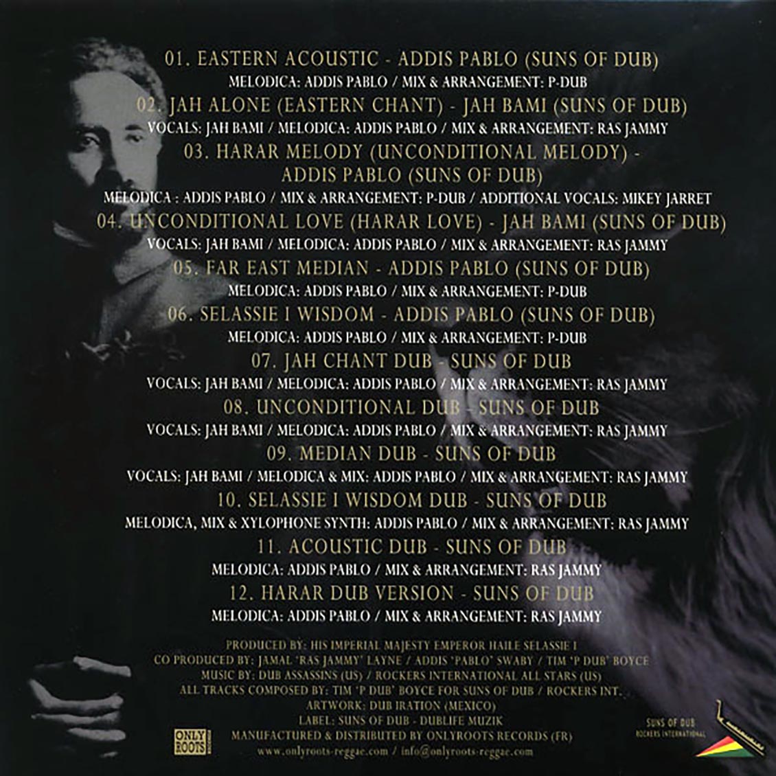 Addis Pablo, Suns Of Dub - Far East Dub vinyl LP back cover