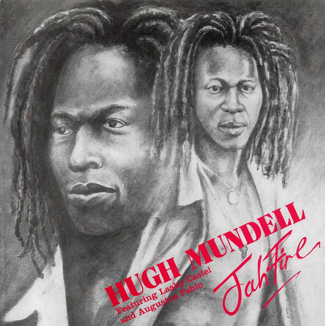 Hugh Mundell, Lacksley Castell, Augustus Pablo - Jah Fire vinyl LP front cover