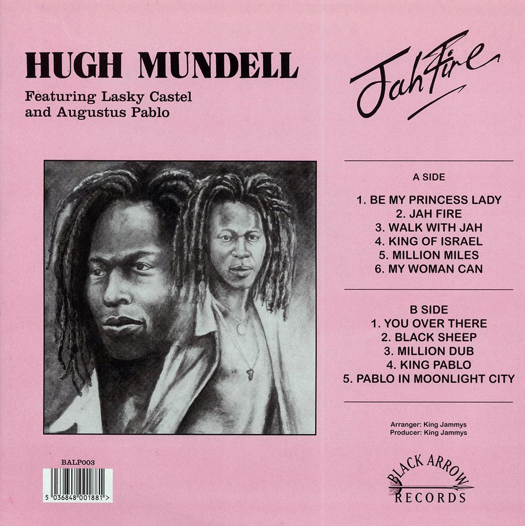 Hugh Mundell, Lacksley Castell, Augustus Pablo - Jah Fire vinyl LP back cover
