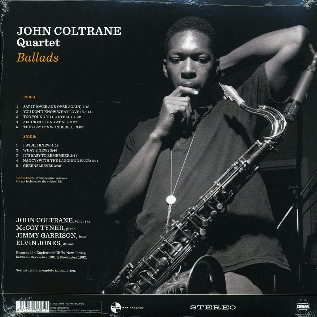 John Coltrane Quartet - Ballads (+2 bonus tracks) (ltd. ed.) (180g) vinyl LP back cover