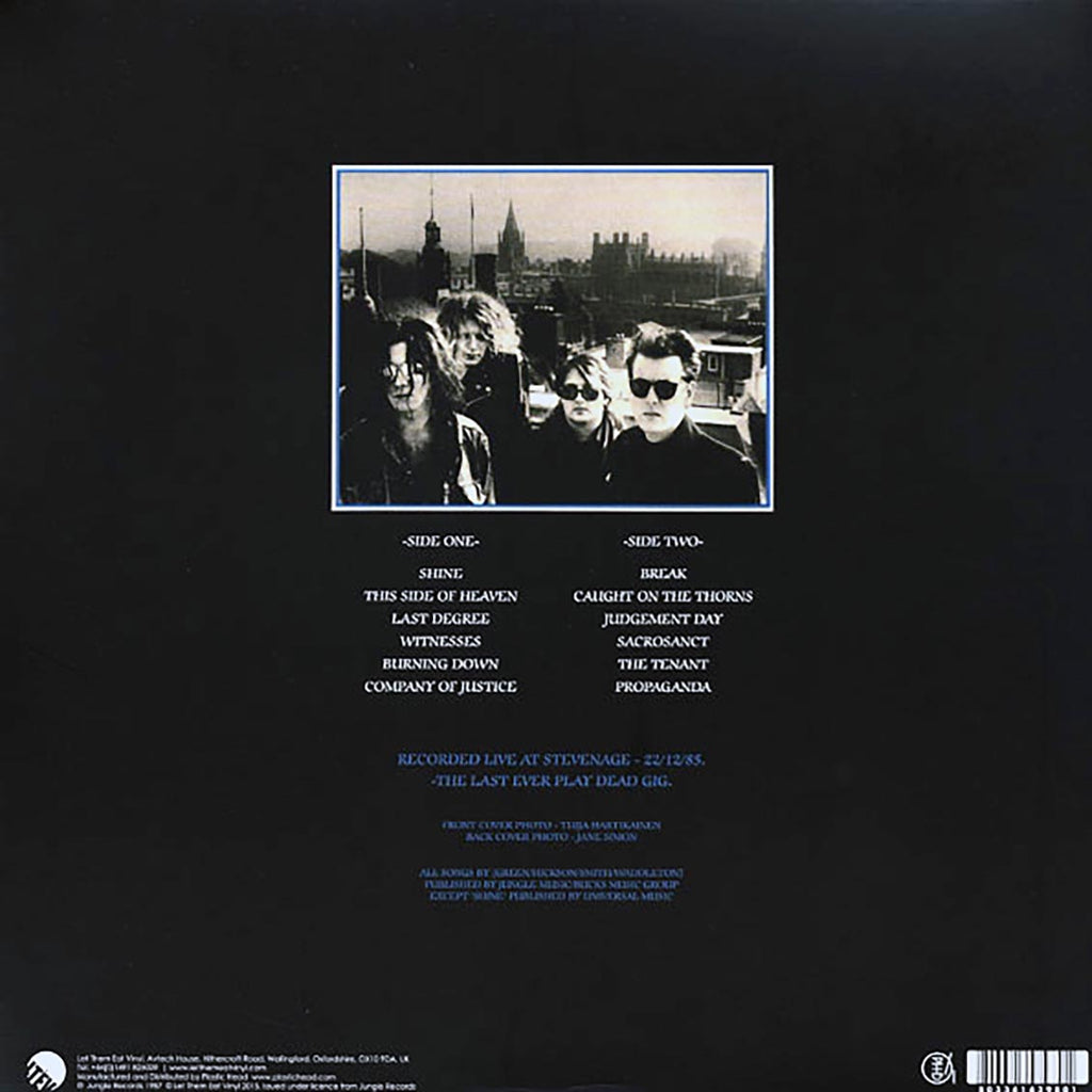 Play Dead - The Final Epitaph: Live (ltd. ed.) (colored vinyl) vinyl LP back cover