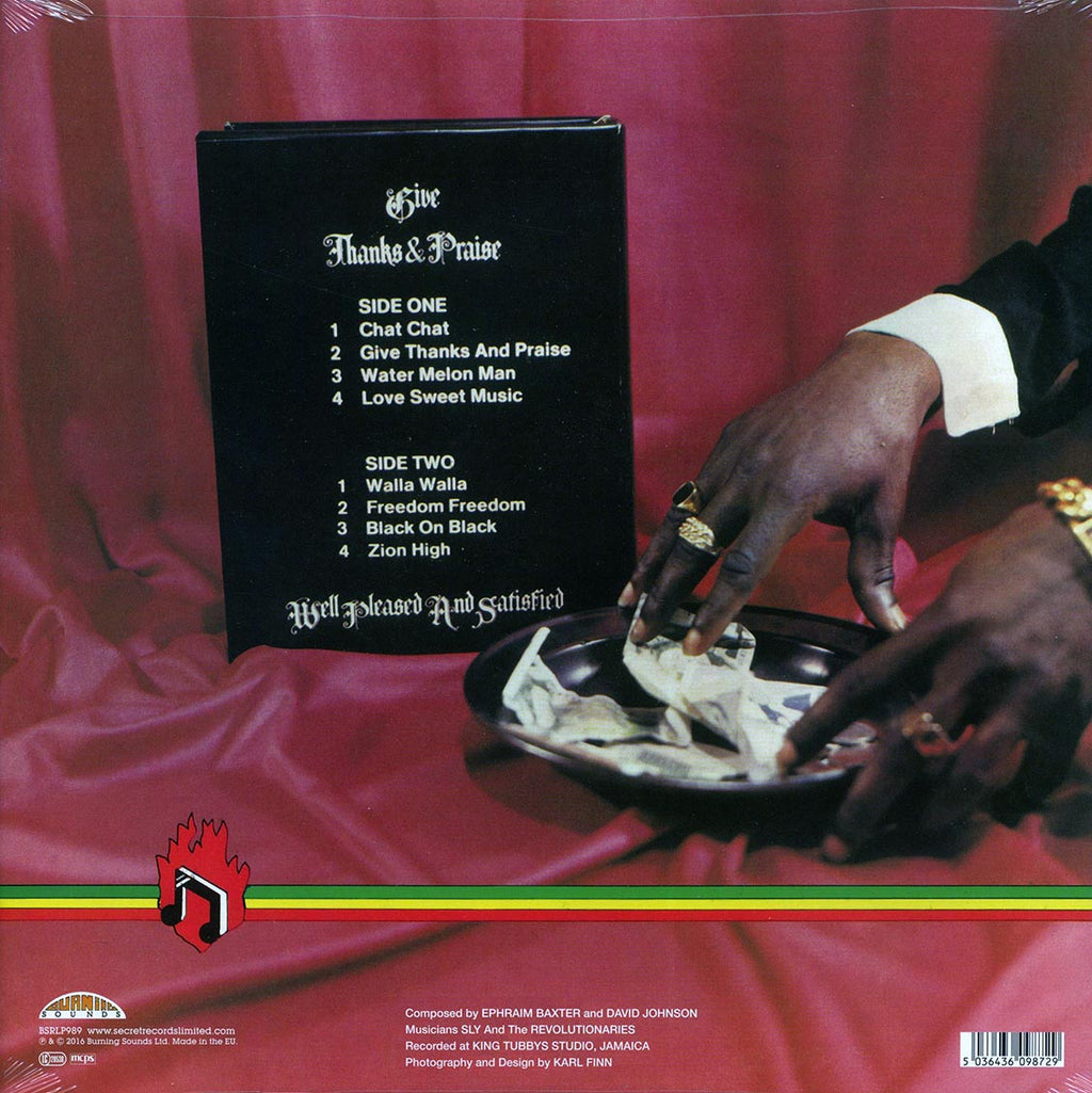 Well Pleased & Satisfied - Give Thanks & Praise (2016 FIRST PRESS) (180g) vinyl LP back cover