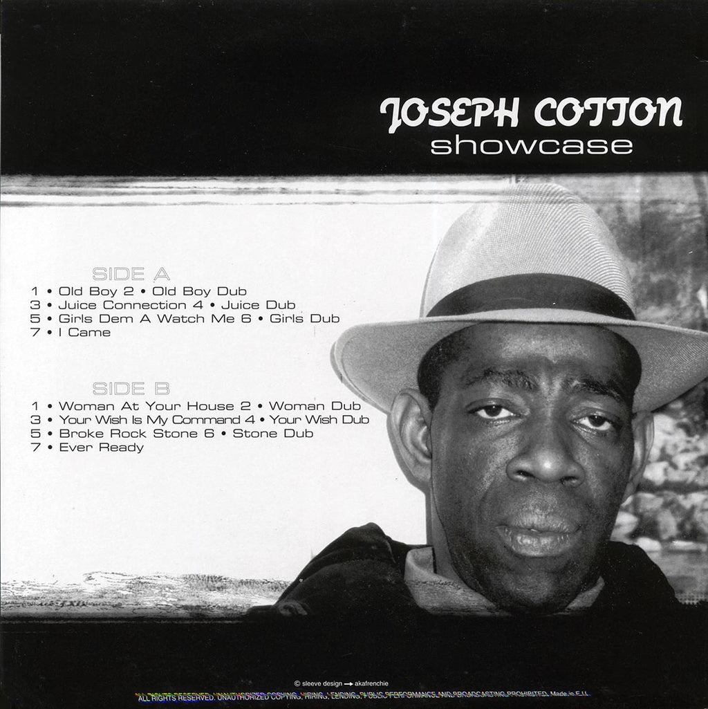 Joseph Cotton - Showcase vinyl LP back cover