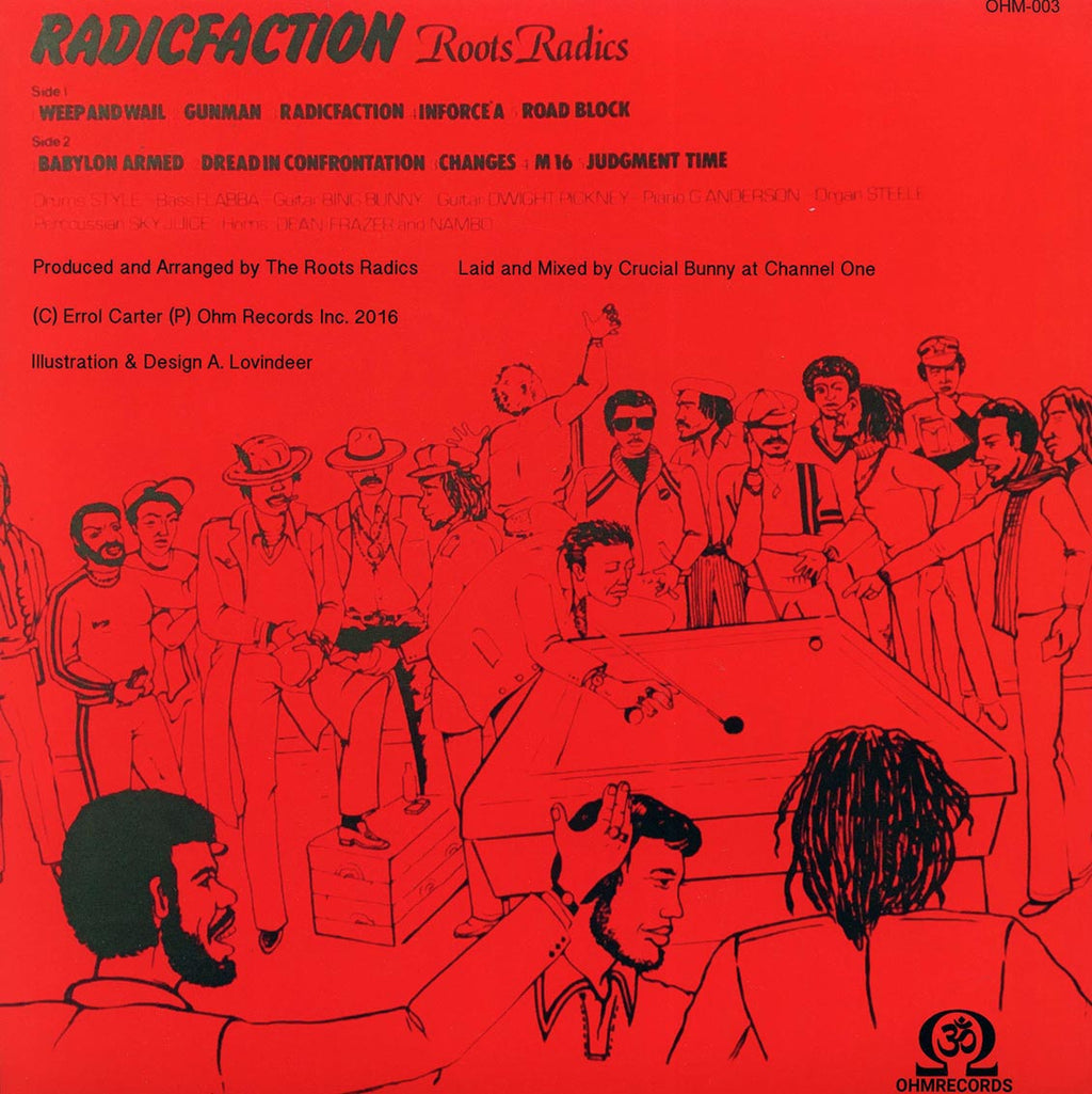 The Roots Radics - Radicfaction vinyl LP back cover