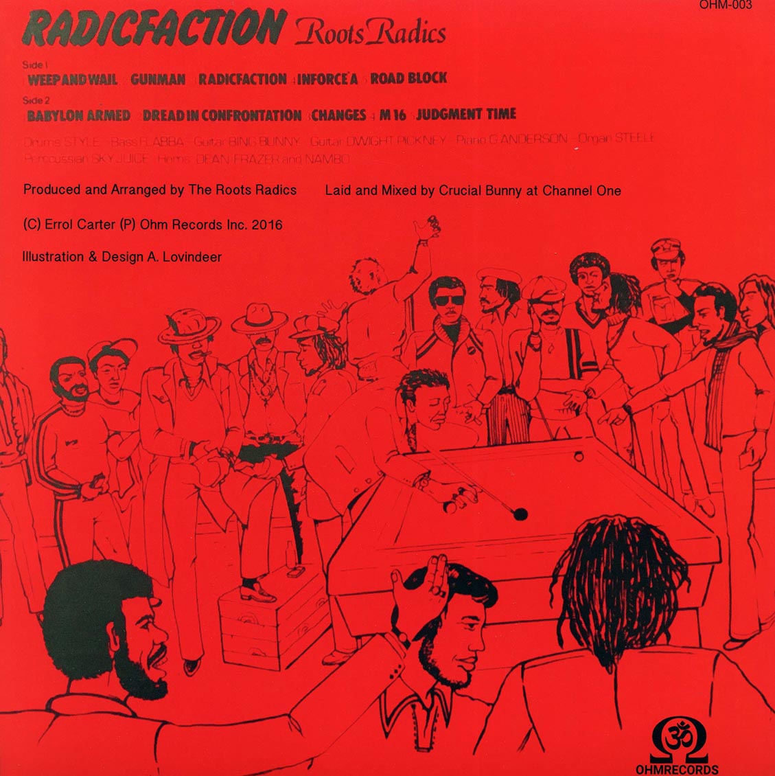 The Roots Radics - Radicfaction vinyl LP back cover
