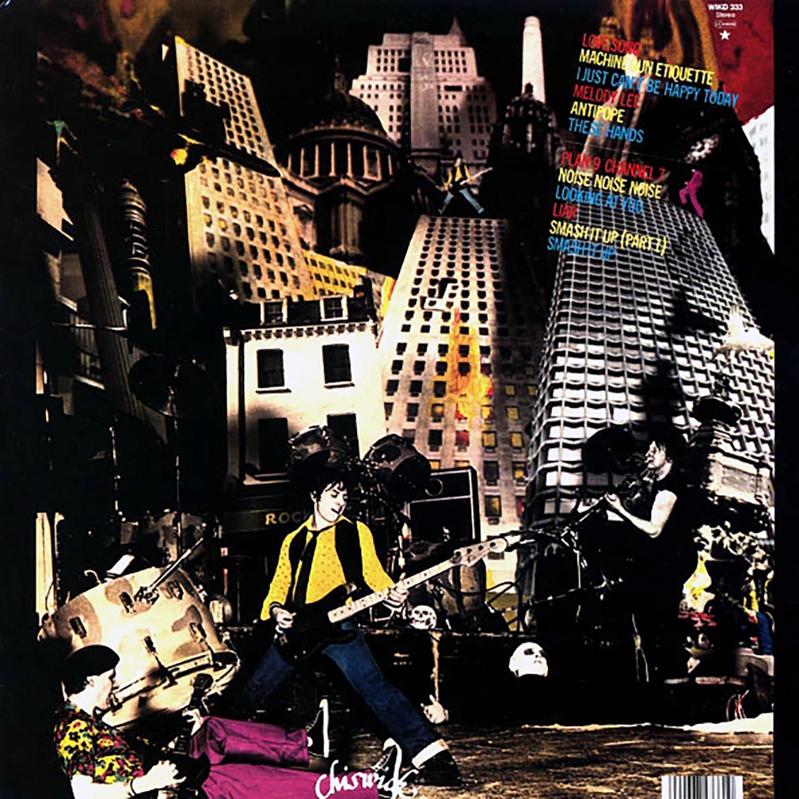 The Damned - Machine Gun Etiquette vinyl LP back cover