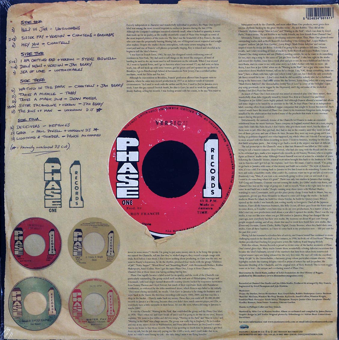 Various - We Are Getting Bad: The Sound Of Phase One (2xLP) vinyl LP back cover