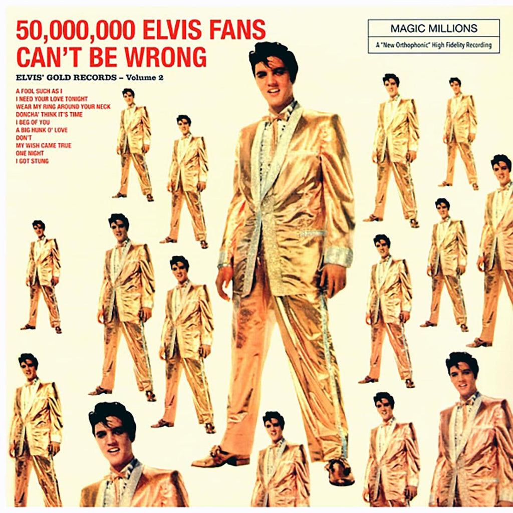 Elvis Presley - 50,000,000 Elvis Fans Can't Be Wrong: Elvis' Gold Records Volume 2 (+4 bonus tracks) (ltd. ed.) (180g) (remastered) vinyl LP front cover
